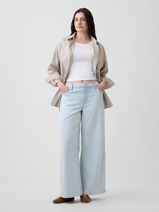 Image number 5 showing, Mid Rise Wide-Leg Jeans