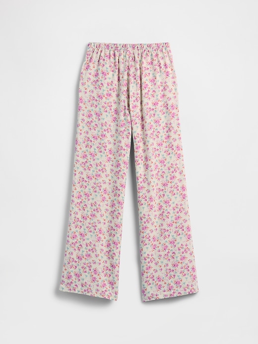Image number 2 showing, Kids Relaxed Pull-On Wide-Leg Linen-Blend Pants