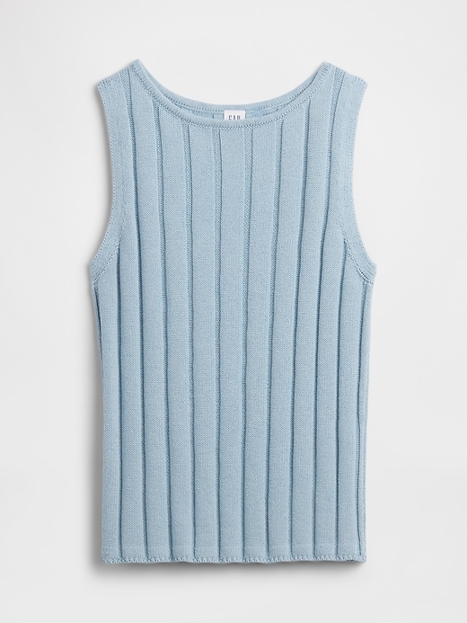 Image number 5 showing, Relaxed Ribbed Boatneck Tank Top