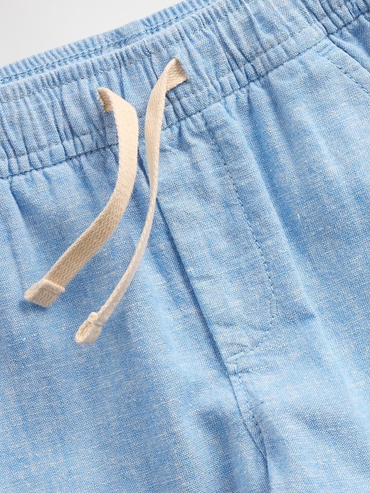 Image number 3 showing, babyGap Pull-On Tapered Linen-Blend Pants