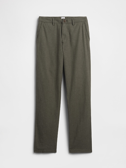 Image number 6 showing, Straight Linen-Blend Pants