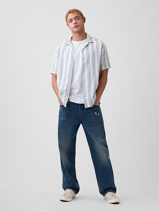 Image number 3 showing, Linen-Blend Vacay Shirt in Standard Fit