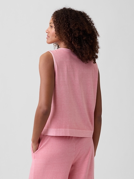 Image number 2 showing, Crewneck PJ Shell Tank Top