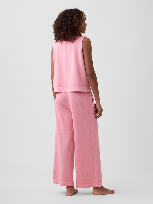 Image number 2 showing, Heavyweight Pull-On Wide-Leg Crop Pants