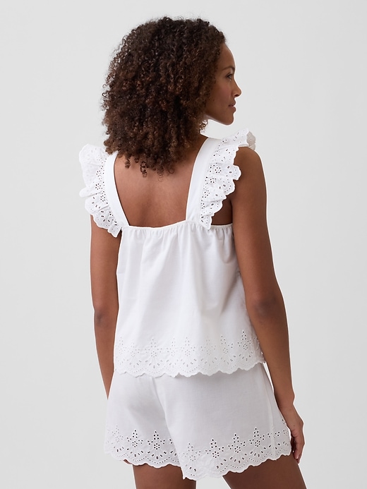 Image number 2 showing, Poplin Eyelet PJ Top