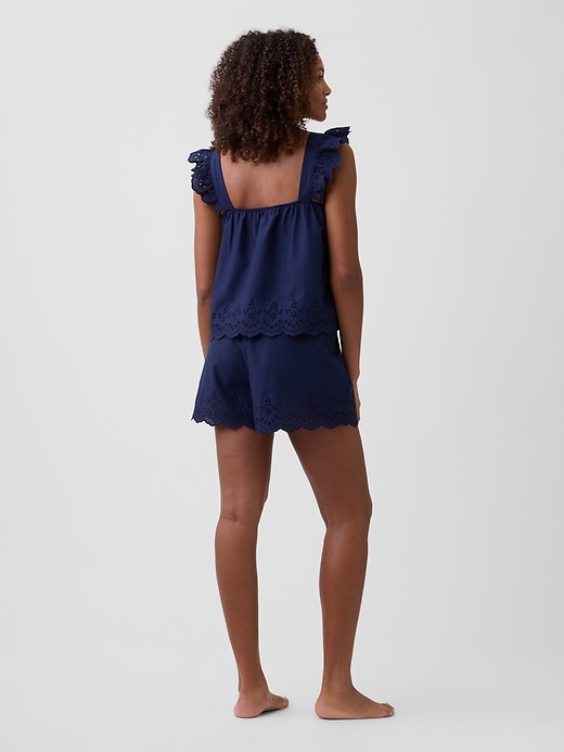 Image number 2 showing, Poplin Eyelet PJ Shorts