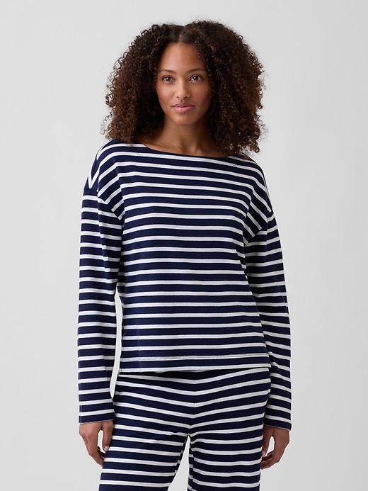 Image number 1 showing, Stripe Boatneck Top
