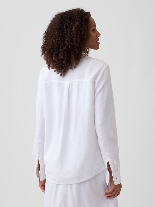 Image number 2 showing, Oversized Linen-Blend Easy Shirt