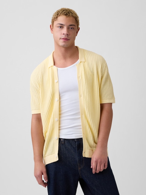 Textured Sweater Vacay Shirt