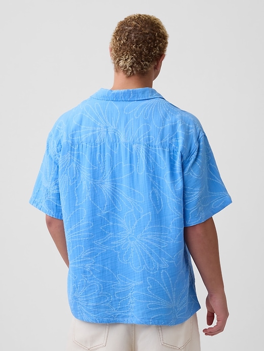 Image number 2 showing, Gauze Vacay Shirt in Boxy Fit
