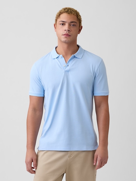 Image number 1 showing, Stretch Pique Polo Shirt