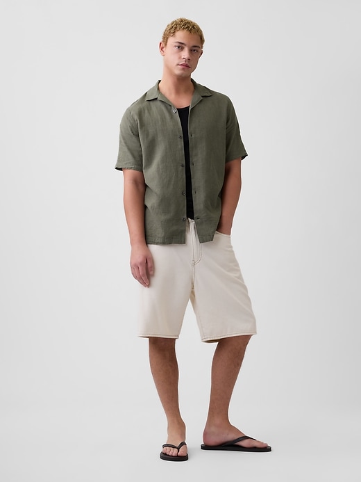 Image number 3 showing, Linen-Blend Vacay Shirt in Standard Fit