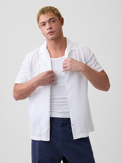 Image number 1 showing, Seersucker Vacay Shirt in Standard Fit