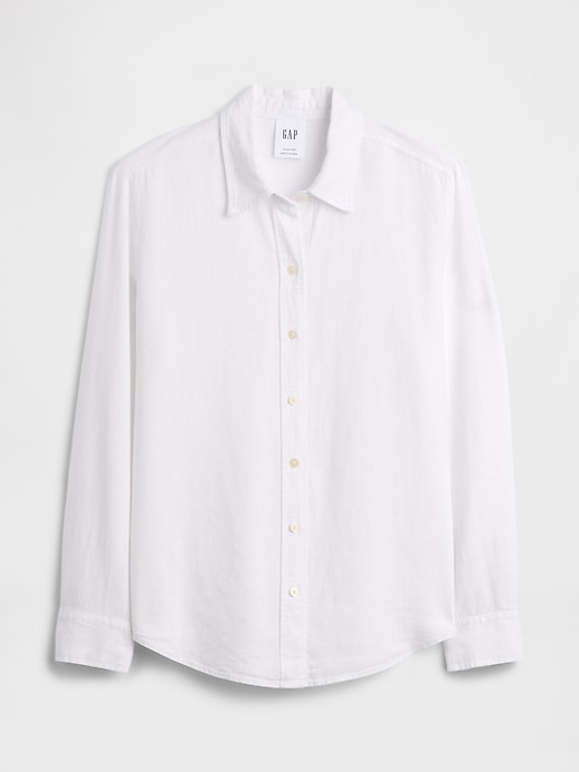 Image number 5 showing, Oversized Linen-Blend Easy Shirt