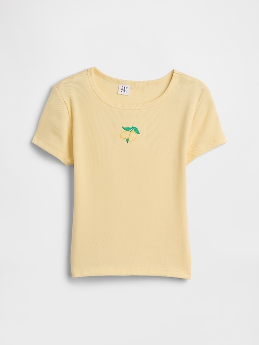 Image number 1 showing, Kids Ribbed Crewneck T-Shirt