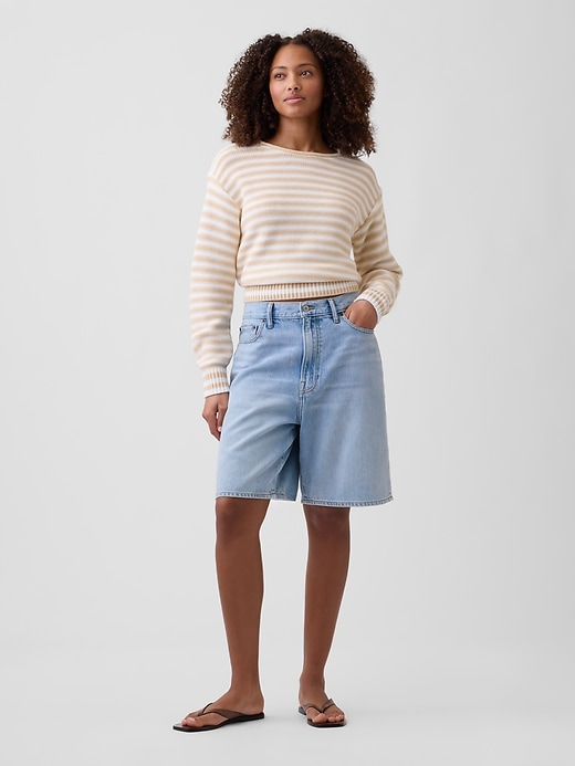 Image number 3 showing, Relaxed Stripe Rollneck Sweater