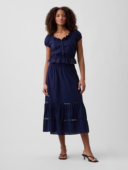 Image number 1 showing, Relaxed Tiered Maxi Skirt