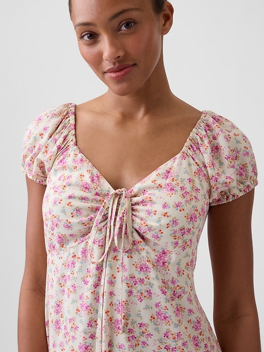 Image number 3 showing, Print Puff Sleeve Midi Dress