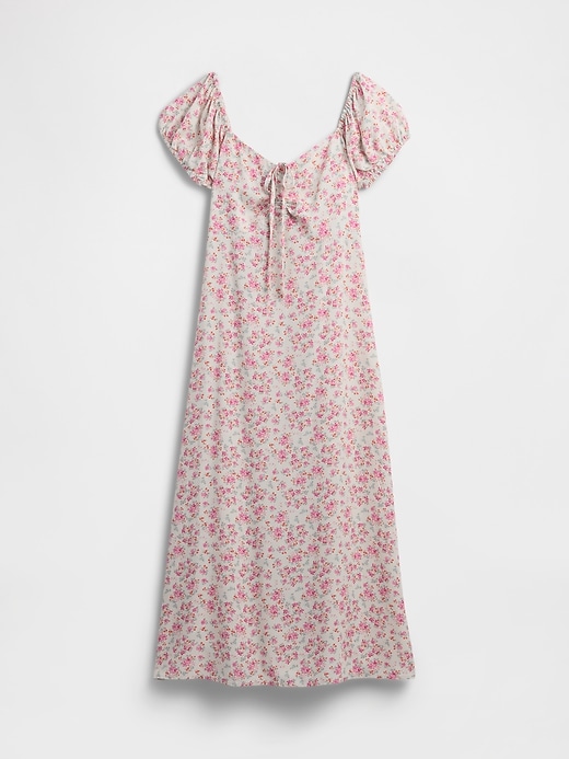 Image number 4 showing, Print Puff Sleeve Midi Dress