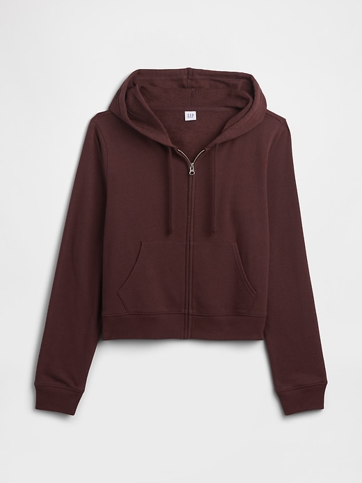 Image number 5 showing, French Terry Cropped Zip Hoodie