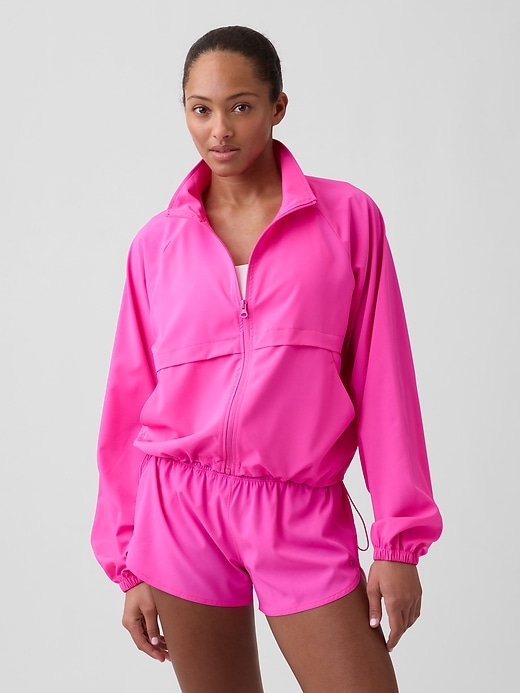 Image number 1 showing, GapFit Oversized Runaround Track Jacket
