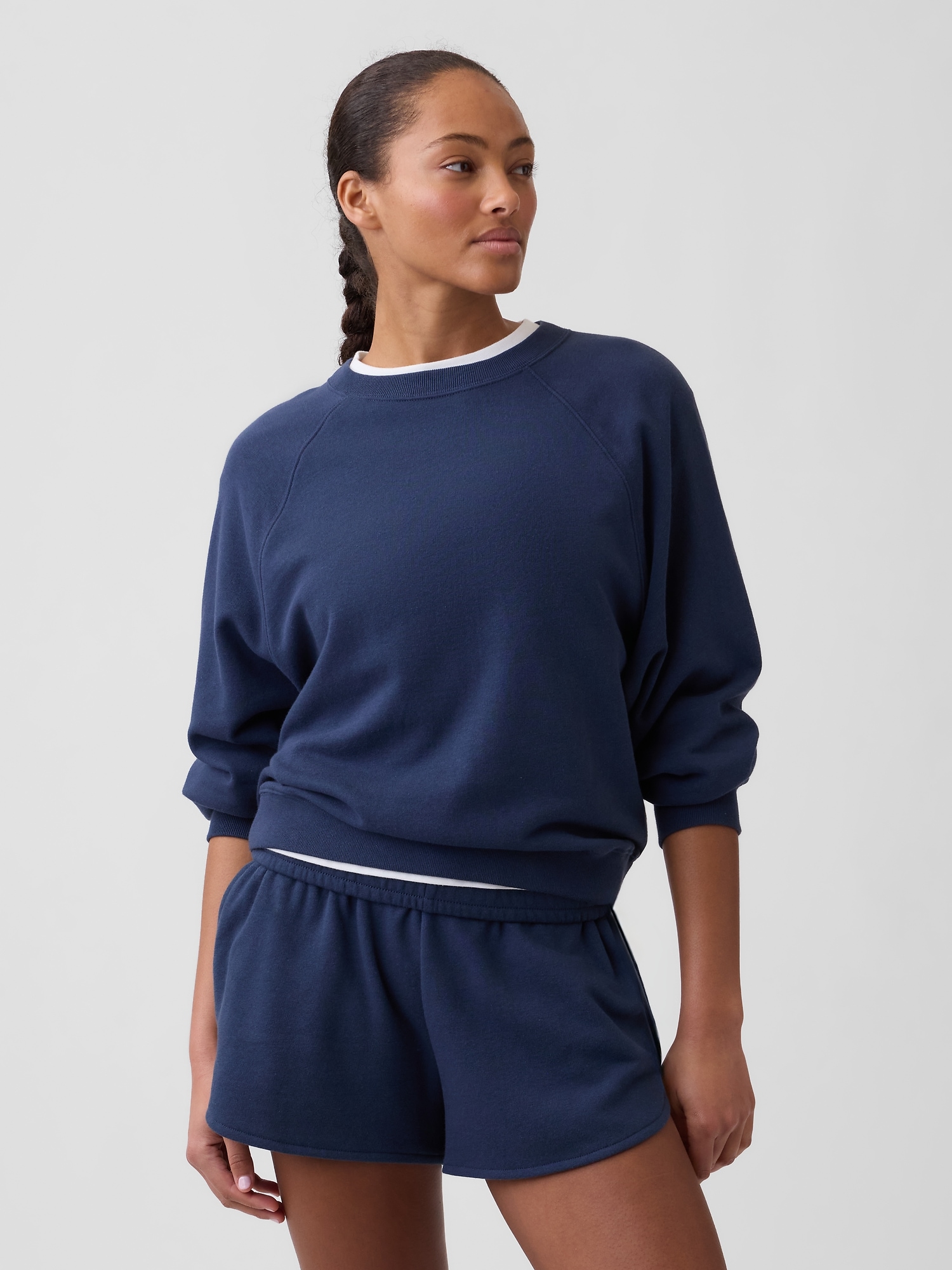 Oversized French Terry Crewneck Sweatshirt