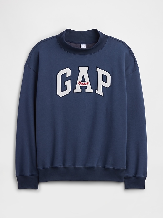 Image number 5 showing, Oversized Gap Logo Mockneck Tunic Sweatshirt