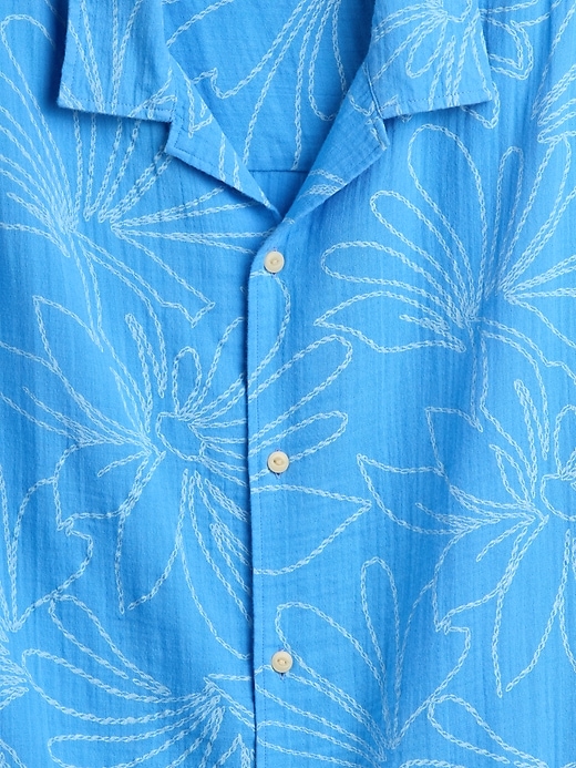 Image number 4 showing, Gauze Vacay Shirt in Boxy Fit