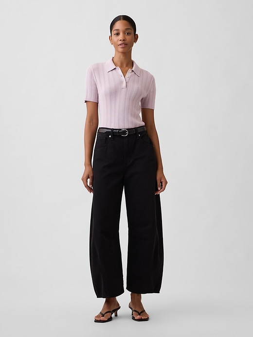 Image number 3 showing, Ribbed Sweater Polo Shirt