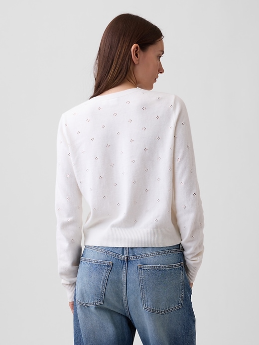 Image number 2 showing, CashSoft Pointelle Cardigan