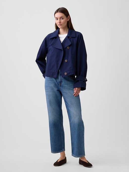Image number 3 showing, Relaxed Cropped Trench Coat