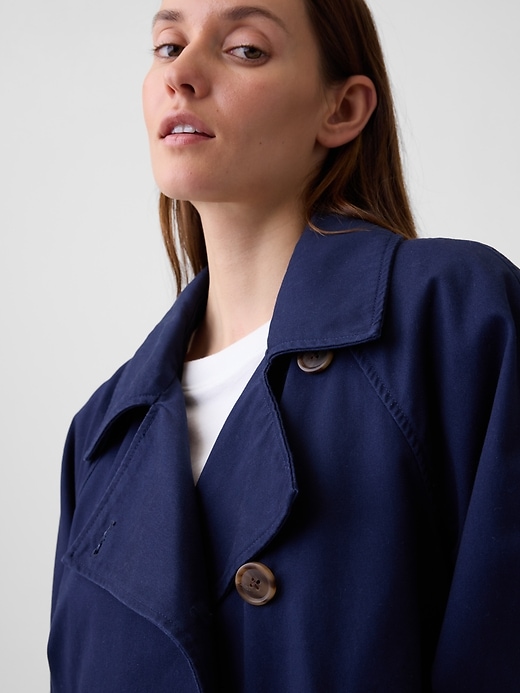 Image number 4 showing, Relaxed Cropped Trench Coat