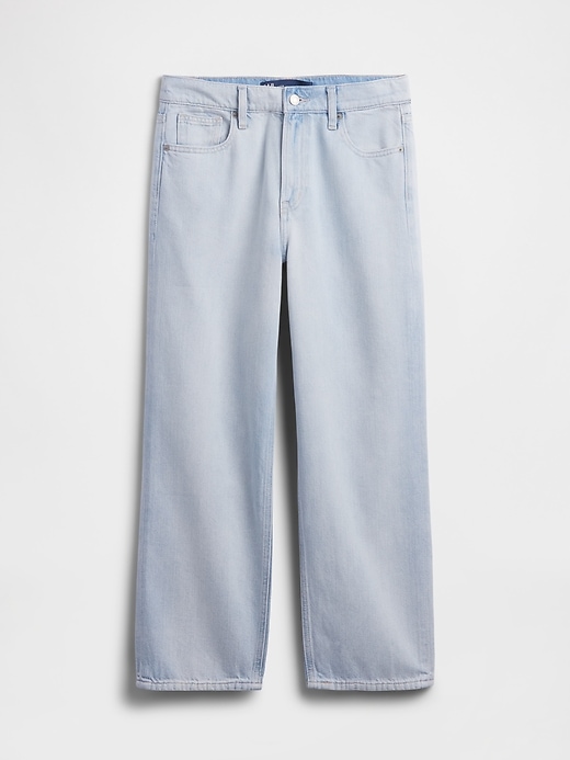 Image number 5 showing, Mid Rise SuperSoft Relaxed Straight Crop Jeans