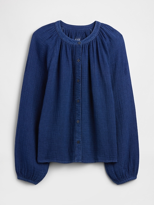 Image number 5 showing, Oversized Gauze Top