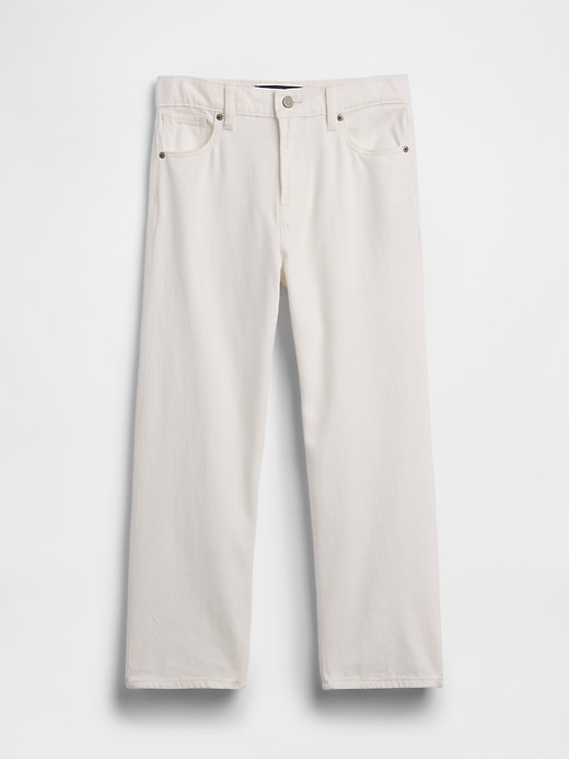 Image number 5 showing, Mid Rise Relaxed Straight Soft Crop Jeans