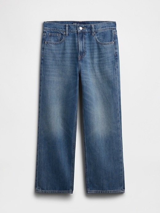 Image number 5 showing, Mid Rise SuperSoft Relaxed Straight Crop Jeans