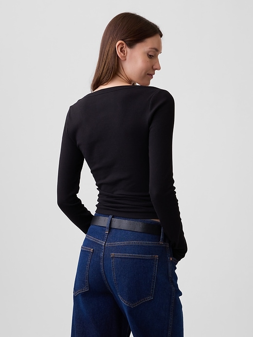 Image number 2 showing, Ribbed V-Neck T-Shirt