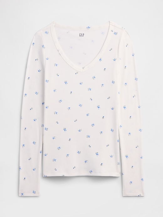 Image number 5 showing, Ribbed V-Neck T-Shirt