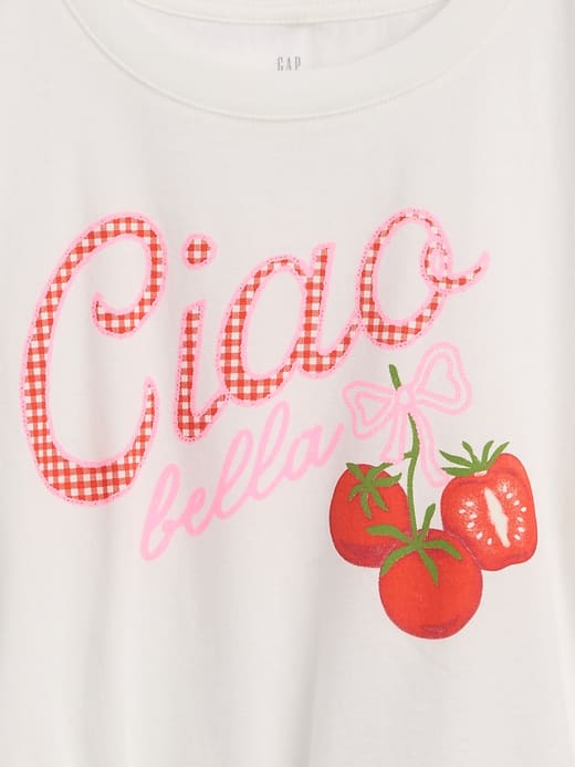 Image number 3 showing, Kids Oversized Knot-Tie Graphic T-Shirt