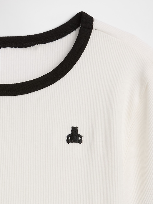 Image number 3 showing, Kids Ribbed Brannan Bear Ringer T-Shirt