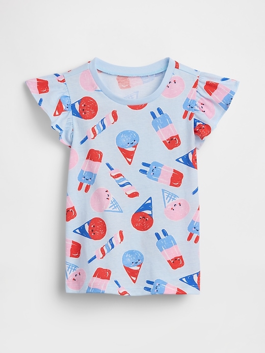 Image number 1 showing, babyGap Print Flutter Sleeve T-Shirt