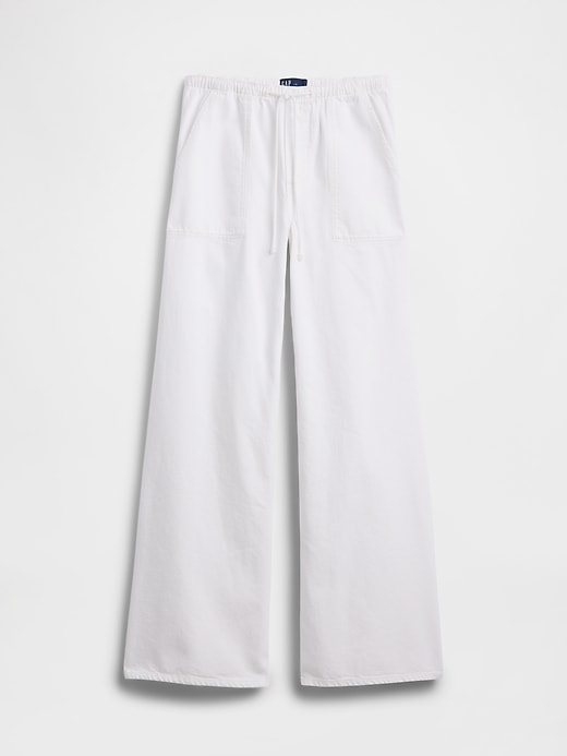 Image number 7 showing, Mid Rise Soft Pull-On Wide-Leg Jeans