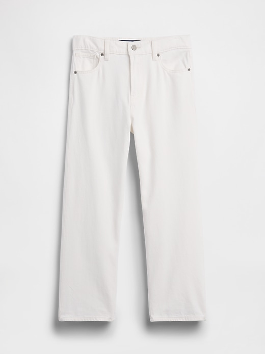 Image number 5 showing, Mid Rise Relaxed Straight Soft Crop Jeans
