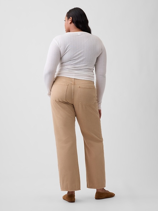 Image number 6 showing, Mid Rise Relaxed Straight Jeans