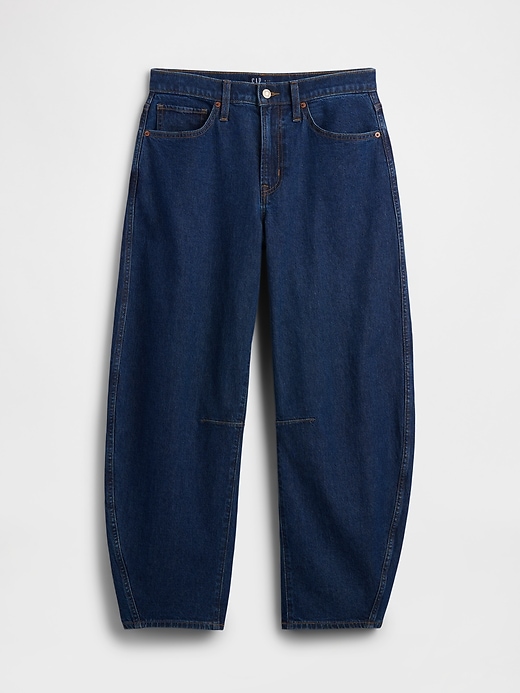 Image number 7 showing, High Rise Barrel Jeans