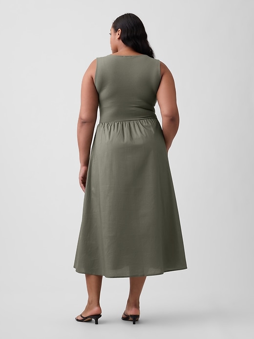 Image number 5 showing, Sleeveless Boatneck Midi Dress