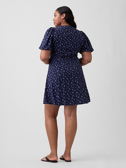Image number 5 showing, Puff Sleeve V-Neck Mini Dress