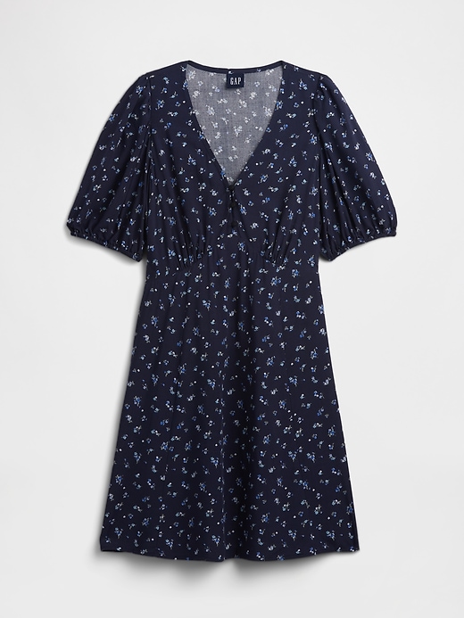 Image number 6 showing, Puff Sleeve V-Neck Mini Dress