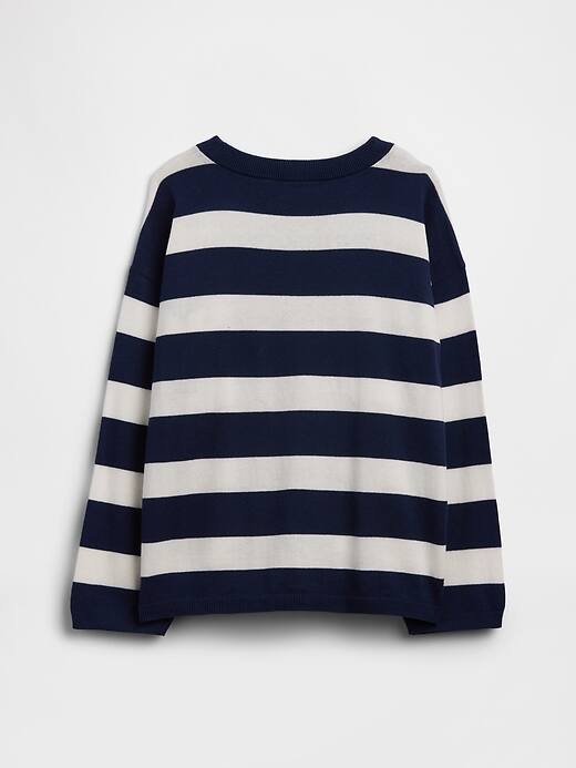 Image number 2 showing, Kids Oversized Stripe Crewneck Sweater