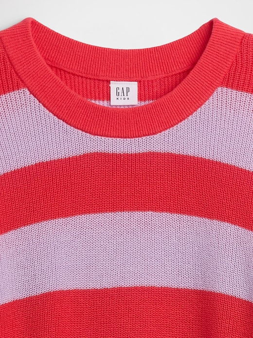 Image number 3 showing, Kids Oversized Stripe Crewneck Sweater